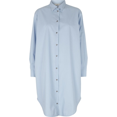 Basic Apparel Vilde Oversize Skjorte Kjole Cashmere Blue